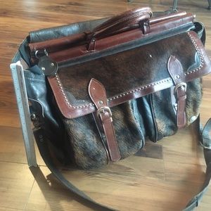 American West Cowhide Travel Bag